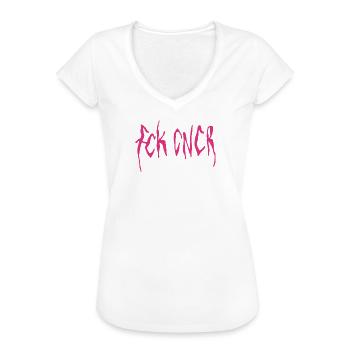 Fck Cncr - Frauen Vintage T-Shirt - Weiß - Vorne