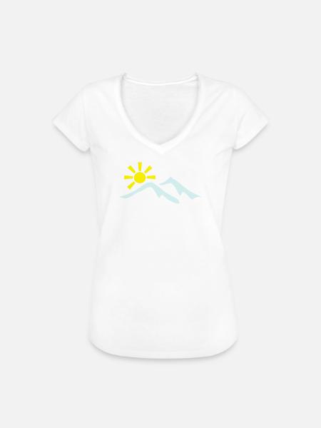 berge - Frauen Vintage T-Shirt - Weiß