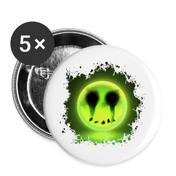 Glowmoji - Buttons groß 56 mm (5er Pack) - Weiß - Vorne