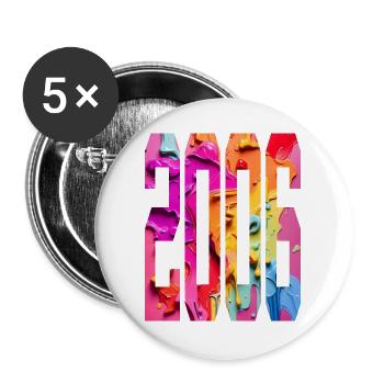 BUNT 20TH BIRTHDAY 2006 - Buttons large 2.2''/56 mm (5-pack) - white - Front