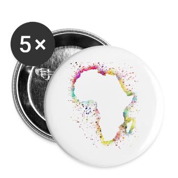 Afrika - Buttons groß 56 mm (5er Pack) - Weiß - Vorne