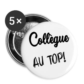 KOLLEGE - Buttons groß 56 mm (5er Pack) - Weiß - Vorne