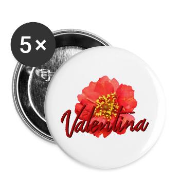 Valentina - Buttons groß 56 mm (5er Pack) - Weiß - Vorne