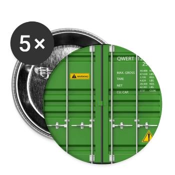 Container - Buttons groß 56 mm (5er Pack) - Weiß - Vorne