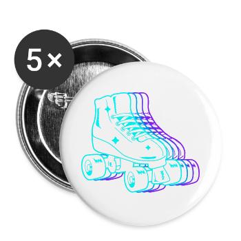 Rollschuh Kinder Roller Skating Kinder Rollschuhe - Buttons groß 56 mm (5er Pack) - Weiß - Vorne