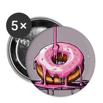 Donut 1 - Buttons groß 56 mm (5er Pack) - Weiß - Vorne