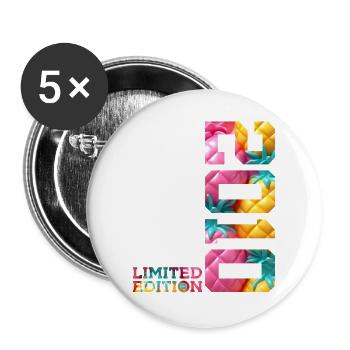 16TH BIRTHDAY LIMITED EDITION 2010 - Buttons large 2.2''/56 mm (5-pack) - white - Front