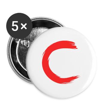 Buchstabe C Anfangsbuchstabe Name - Buttons groß 56 mm (5er Pack) - Weiß - Vorne