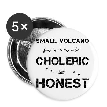 choleric honest - Buttons groß 56 mm (5er Pack) - Weiß - Vorne