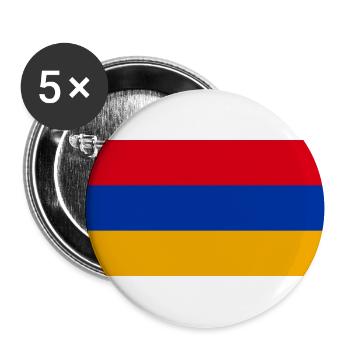 Armenien - Buttons groß 56 mm (5er Pack) - Weiß - Vorne