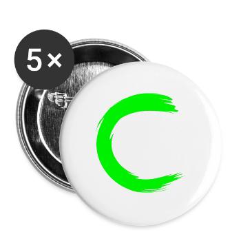 Buchstabe C Anfangsbuchstabe Name - Buttons groß 56 mm (5er Pack) - Weiß - Vorne