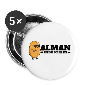 Coole Kartoffel - Buttons groß 56 mm (5er Pack) - Weiß - Vorne