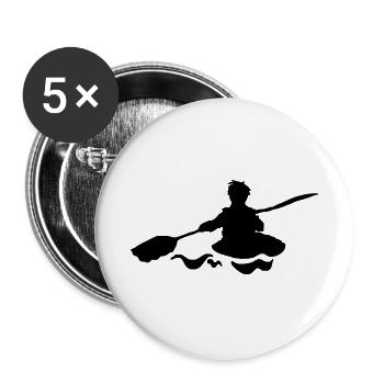 kanu sport - Buttons groß 56 mm (5er Pack) - Weiß - Vorne
