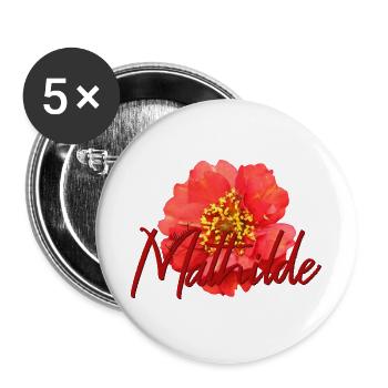 Mathilde - Buttons groß 56 mm (5er Pack) - Weiß - Vorne