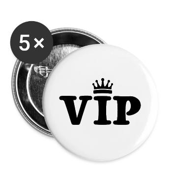 VIP - Buttons groß 56 mm (5er Pack) - Weiß - Vorne