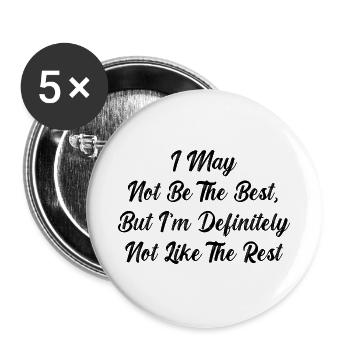 Inspirierende und motivierende Zitate - Buttons groß 56 mm (5er Pack) - Weiß - Vorne