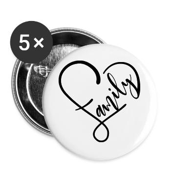 family - Buttons large 2.2''/56 mm (5-pack) - white - Front