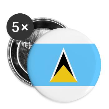 St. Lucia - Buttons groß 56 mm (5er Pack) - Weiß - Vorne