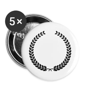 Laurel Wreath Vintage Award Badge Frame Vector - Buttons large 2.2''/56 mm (5-pack) - white - Front