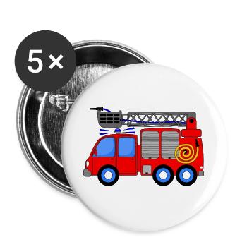 Fire engine children - Buttons large 2.2''/56 mm (5-pack) - white - Front