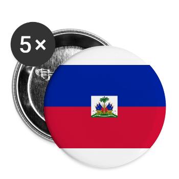 Haiti - Buttons groß 56 mm (5er Pack) - Weiß - Vorne
