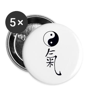 tao qi - Buttons groß 56 mm (5er Pack) - Weiß - Vorne
