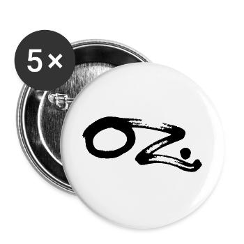 OZ - Buttons groß 56 mm (5er Pack) - Weiß - Vorne