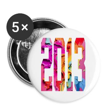 BUNT 13TH BIRTHDAY 2013 - Buttons large 2.2''/56 mm (5-pack) - white - Front