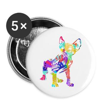 Faszinierende Sphynx Katzenzucht - Buttons groß 56 mm (5er Pack) - Weiß - Vorne