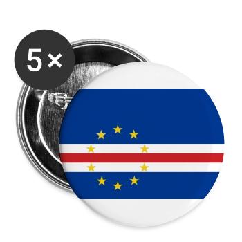 Kap Verde - Buttons groß 56 mm (5er Pack) - Weiß - Vorne