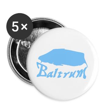 Baltrum Tattoo - Buttons groß 56 mm (5er Pack) - Weiß - Vorne