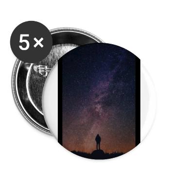 Black Sky Photo Science Fiction - Buttons groß 56 mm (5er Pack) - Weiß - Vorne
