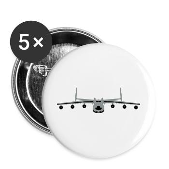 Antonov An 225 - Buttons groß 56 mm (5er Pack) - Weiß - Vorne