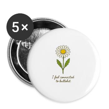 Perry in Space - Connected to Bullshit - Buttons groß 56 mm (5er Pack) - Weiß - Vorne