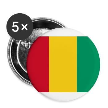 Guinea - Buttons groß 56 mm (5er Pack) - Weiß - Vorne
