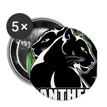 Panther - Buttons groß 56 mm (5er Pack) - Weiß - Vorne