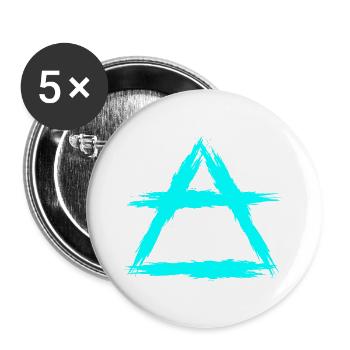 Element Symbol Luft - Buttons groß 56 mm (5er Pack) - Weiß - Vorne