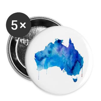 Australien - Buttons groß 56 mm (5er Pack) - Weiß - Vorne