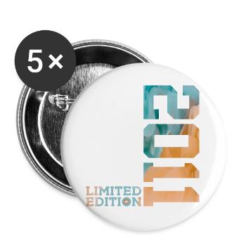 15TH BIRTHDAY LIMITED EDITION 2011 - Buttons large 2.2''/56 mm (5-pack) - white - Front