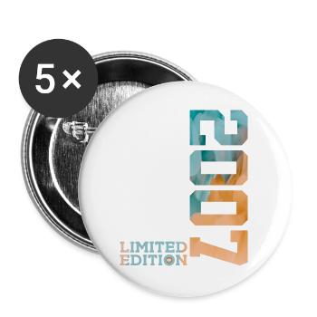 19TH BIRTHDAY LIMITED EDITION 2007 - Buttons large 2.2''/56 mm (5-pack) - white - Front