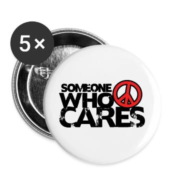 Someone Who Cares - Buttons groß 56 mm (5er Pack) - Weiß - Vorne