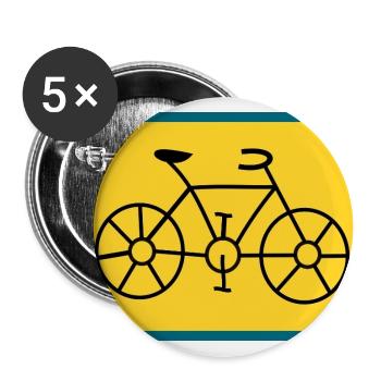 FAHRRAD. FAHRRAD - Buttons groß 56 mm (5er Pack) - Weiß - Vorne