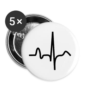 EKG - Buttons groß 56 mm (5er Pack) - Weiß - Vorne