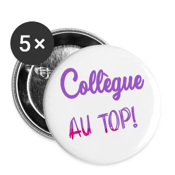 COLLEAGUE - Buttons large 2.2''/56 mm (5-pack) - white - Front
