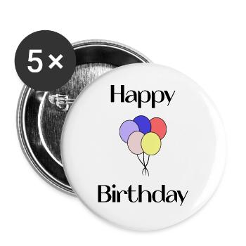 100. 100 JAHRE. 100-JÄHRIGES JUBILÄUM. 100. GEBURTSTAG - Buttons groß 56 mm (5er Pack) - Weiß - Vorne