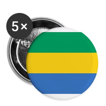 Gabun - Buttons groß 56 mm (5er Pack) - Weiß - Vorne