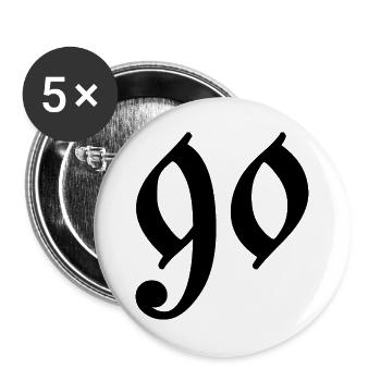 90 - Buttons groß 56 mm (5er Pack) - Weiß - Vorne