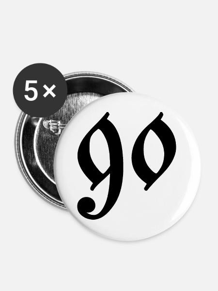 90 - Buttons groß 56 mm (5er Pack) - Weiß