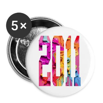 BUNT 15TH BIRTHDAY 2011 - Buttons large 2.2''/56 mm (5-pack) - white - Front