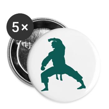 kaempfer - Buttons groß 56 mm (5er Pack) - Weiß - Vorne